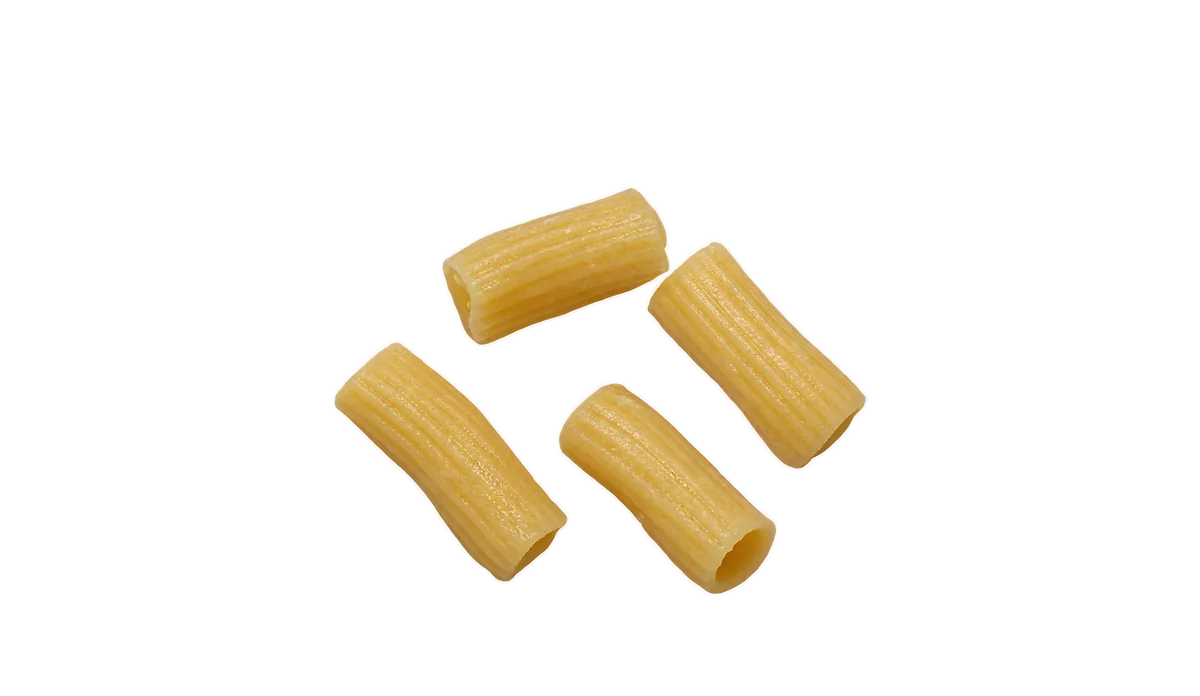 Pasta, 6 to 8 months: Big tubes like rigatoni or penne